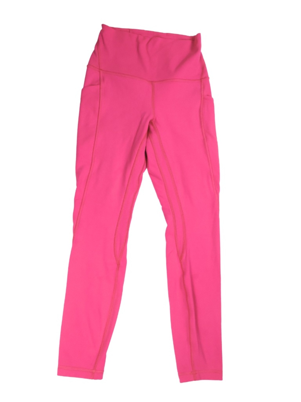 Lululemon Pink High Rise Pocket Leggings Size 4 24" Inseam Yoga